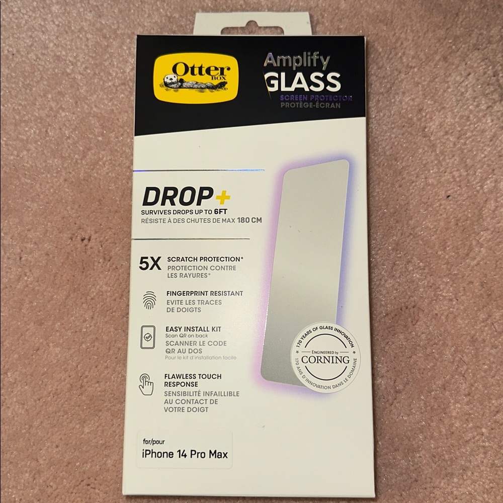 Otterbox IPhone 14 Pro Max Amplify Glass Drop Screen Protector NEW IN BOX